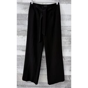 White House Black Market The Wide Leg Pant Women's 4 (Fit 28x31.5) Self Tie Belt